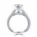 3.25 ct Ladies Round Cut Diamond Engagement Ring Set in 14 kt White Gold Pave Set 3.25 ct Ladies Round Cut Diamond Engagement Ring Set in 14 kt White Gold Pave Set